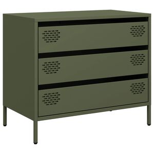 vidaXL Sideboard&nbsp;Olive Green 68x39x58.5 cm Cold-rolled Steel