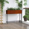 vidaXL Raised Garden Planter Rusty 100 x 26 x 82 cm Weathering Steel