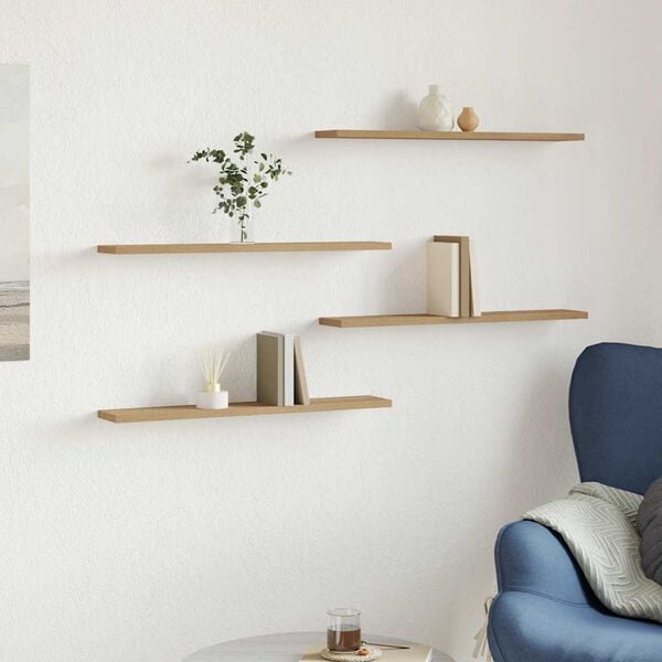 vidaXL Wall Shelves 4 pcs Artisan Oak 60x20x1.5 cm Engineered Wood