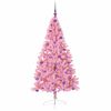 vidaXL Artificial Pre-lit Christmas Tree with 300 LEDs Pink 180 cm PVC