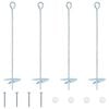 vidaXL Earth anchor 4 pcs Silver &Oslash;10 x 50 cm Galvanized Metal