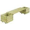 vidaXL Planter Bench | Green | Green impregnated pinewood | Medium | Planters