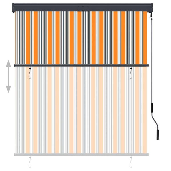 vidaXL Outdoor Roller Blind 140x250 cm Yellow and Blue