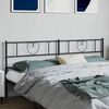 vidaXL Metal Headboard Black 180 cm