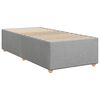vidaXL Box Spring Bed with Mattress Light Grey 90x200 cm Fabric