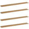 vidaXL Wall Shelf 4 pcs Brown 115 x 9 x 3 cm Engineered Wood