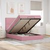 vidaXL Ottoman Bed with Mattresses Pink 140x190cm Velvet