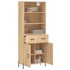 vidaXL Highboard Sonoma Oak 69.5x34x180 cm Engineered Wood