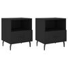 vidaXL Bedside Cabinets 2 pcs Black 40x35x47.5 cm Engineered Wood