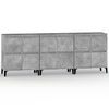 vidaXL Sideboards 3 pcs Concrete Grey 60x35x70 cm Engineered Wood