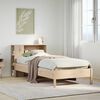 vidaXL Bookcase Bed without Mattress 90x200cm Solid Wood Pine