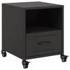 vidaXL Bedside Cabinet | Black | Cold-rolled steel | Small | Portable
