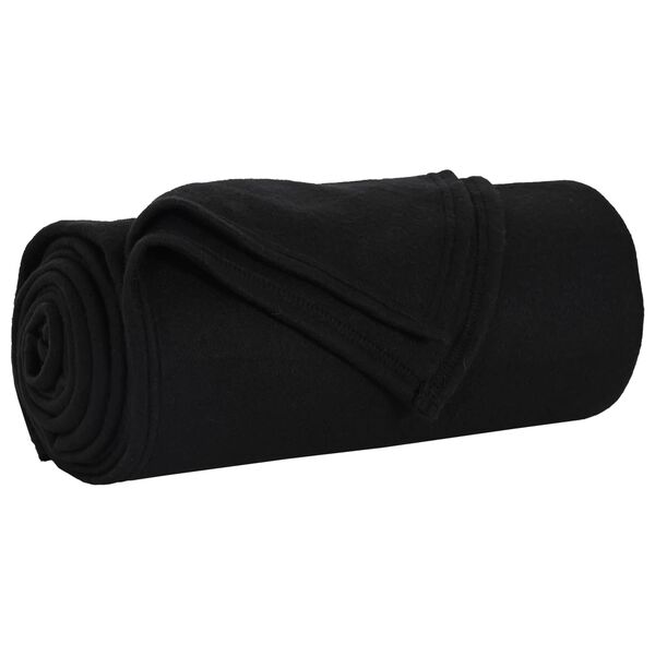 vidaXL Throw Blankets 24 pcs Black 170 x 130 cm Fleece