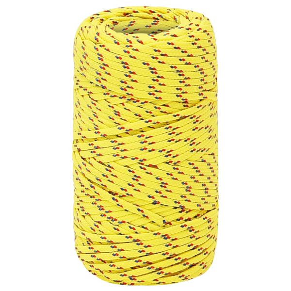 vidaXL Boat Rope Yellow 2 mm 250 m Polypropylene