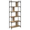 vidaXL Bookcase 5-Tier 76 x 32 x 192 cm Engineered Wood Artisan oak