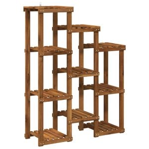 vidaXL Plant Stand Natural 85 x 30 x 114.5 cm Solid Acacia Wood