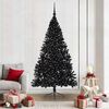 vidaXL Artificial Pre-lit Christmas Tree Black 210 cm PVC