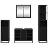 vidaXL Bathroom Furniture Set 4 pcs Black Oak Engineered Wood