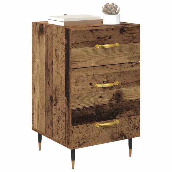 vidaXL Bedside Cabinet Old Wood 40 x 40 x 66 cm Engineered Wood