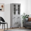 vidaXL Highboard Grey Sonoma 69.5x34x180 cm Engineered Wood