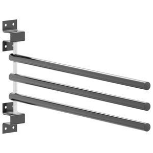 vidaXL Saddle Pad Rack 3 Arms Black Iron