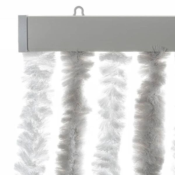 vidaXL Fly Curtain Light Grey and White 100x200 cm Chenille