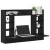 vidaXL Wall-Mounted Desk Black oak 105 x 48 x 75 cm Engineered wood