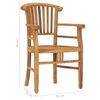 vidaXL 5 Piece Garden Dining Set Solid Teak Wood
