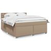 vidaXL Box Spring Bed with Mattress Cappuccino 180x200 cm Faux Leather
