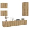 vidaXL 5 Piece TV Cabinet Set Wall-mounted Artisan Oak Engineered Wood