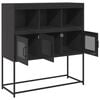vidaXL Sideboard Black 100.5x39x107 cm Cold-rolled Steel