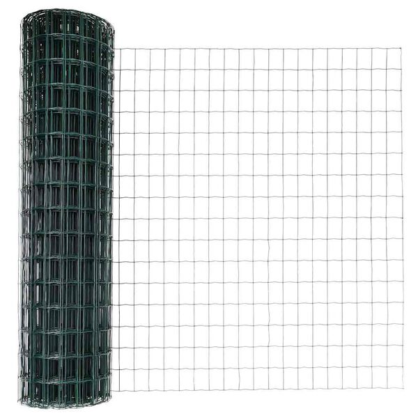vidaXL Euro Fence Green 1.4 x 10 m PVC-coated iron
