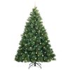 vidaXL Artificial Christmas Tree with 300 LEDs Green 240 cm PE and PVC