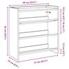 vidaXL Shoe Rack White 60x25x62 cm Engineered Wood