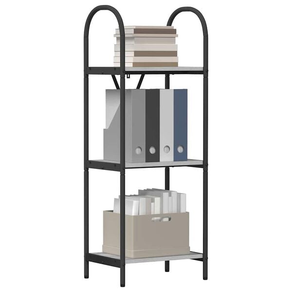 vidaXL Bookshelf Grey Sonoma 40 x 30 x 109 cm Engineered wood