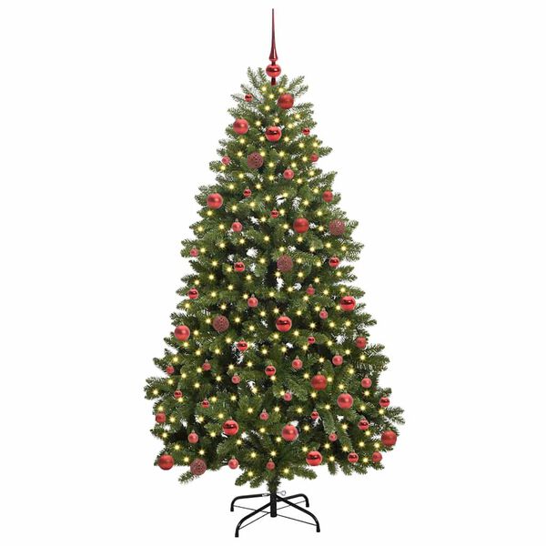 vidaXL Artificial Christmas Tree Green 180 cm PVC and Metal