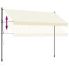 vidaXL Retractable Awning Cream 350x150 cm Fabric and Steel
