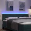 vidaXL Headboard with LED Strip Lights Adjustable Green 90 cm Velvet