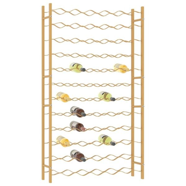 vidaXL Wine Rack for 72 Bottles Gold Metal