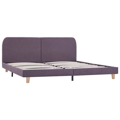 vidaXL Bed Frame Taupe Fabric 180x200 cm Super King