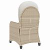 vidaXL Recliner Chair Beige 56 x 66 x 95cm Poly Rattan