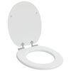 vidaXL Soft-Close Toilet Seat White 44 x 38 cm MDF board
