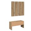 vidaXL Hallway Furniture Set Artisan Oak Engineered Wood
