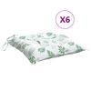 vidaXL Chair Cushions 6 pcs Leaf Pattern 40x40x7 cm Fabric