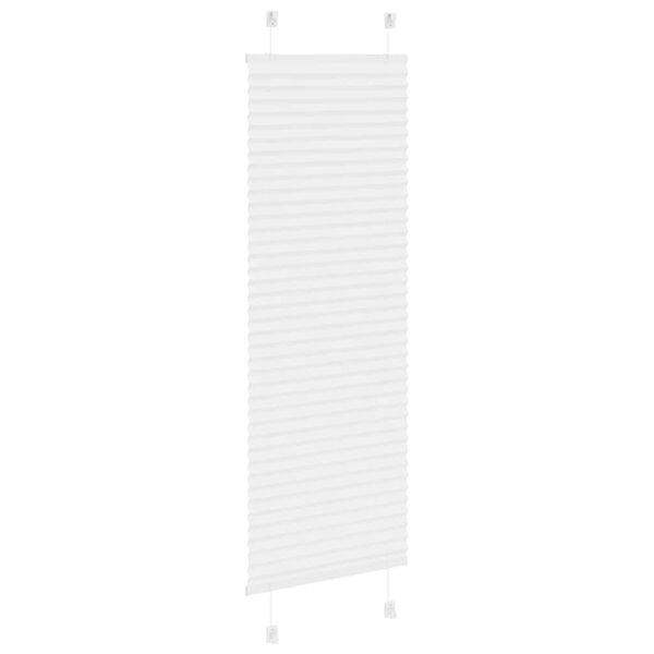vidaXL Pleated Blind White 40x100 cm Fabric Width 39.4 cm Polyester