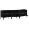 vidaXL TV Cabinet Black Oak 150 x 30 x 44.5 cm Engineered Wood