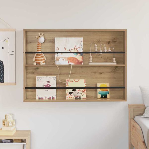 vidaXL Magazine Rack Artisan Oak 100 x 12 x 70 cm Engineered Wood