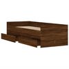 vidaXL Bed Frame without Mattress Brown Oak 75x190 cm Small Single Small Single