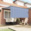 vidaXL Retractable Awning Manual Blue and White 350 x 250 cm