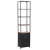 vidaXL Bookcase Solid Firwood and Steel 40,5x32,5x180 cm